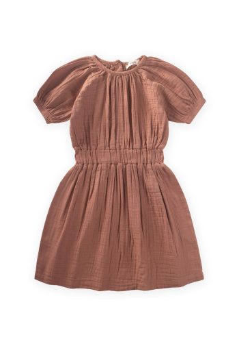 Organic Rustic Girl's Dress 2-9 Years A Brown