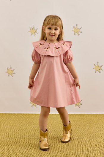 Embroidered Dress Pink
