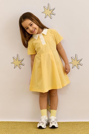 Yellow Polo Collar Dress