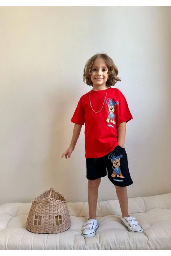 Yigit Boutique Printed Short Set for Boys