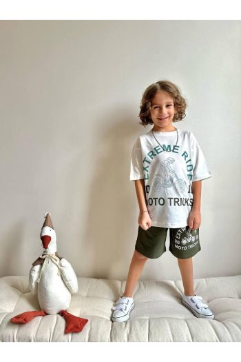 Yigit Boutique Printed Shorts Set for Boys