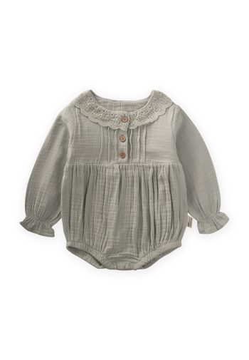 Fisto Collar Seasonal Muslin Bodysuit 0-2 Years Aqua Green