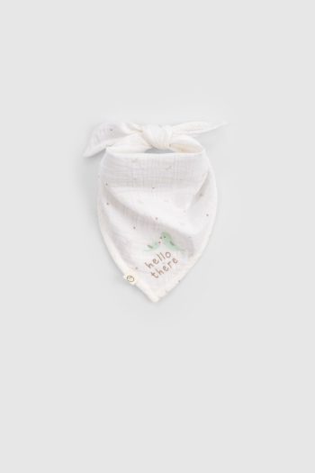 Organic Cotton Muslin Ecru Triangle Scarf