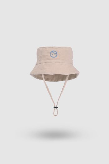 Organic Cotton Muslin Fisherman Beige Baby Hat