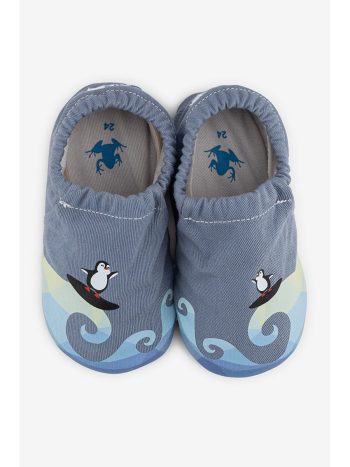 Hopfrog Surfing Penguin Hyper Toz Blue Barefoot Smart Socks