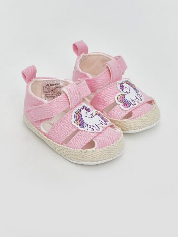 LCW STEPS Pink Velcro Baby Girl Sandals