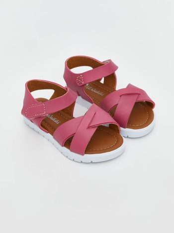 LCW STEPS                                                                                        Fuchsia Cross Strap Toddler Sandals