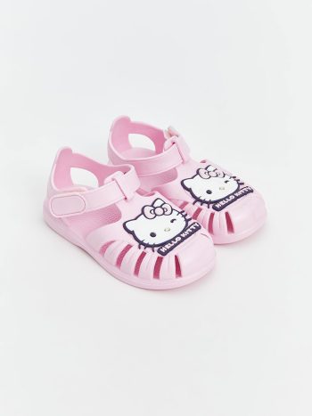 LCW STEPS Pink Hello Kitty Printed Girls' Baby Sandals