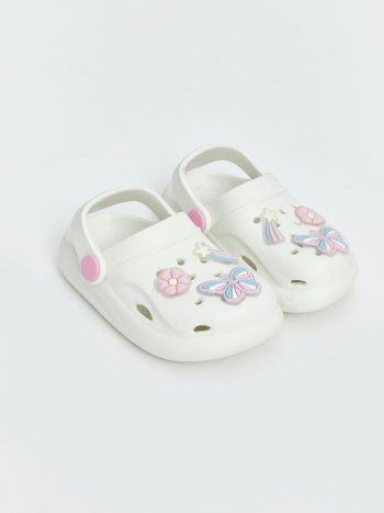 LCW STEPS White Printed Baby Girl Beach Sandal