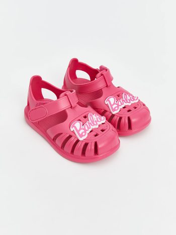 LCW STEPS Fuchsia Barbie Print Girls' Baby Beach Sandals