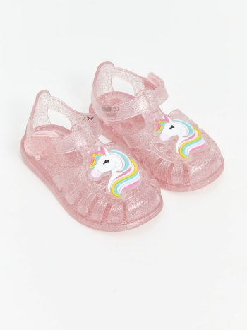 LCW STEPS Pink Velcro Baby Girl Beach Sandals