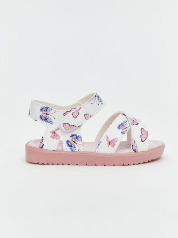 LCW STEPS White Leather-Look Girl Baby Sandals