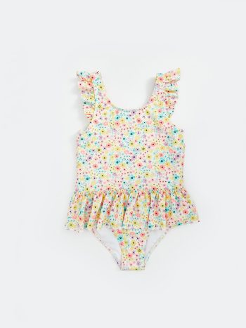 LCW Baby  Off-white Floral Print Girls' Swimsuit