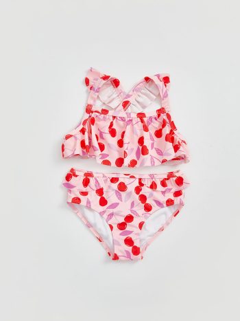 LCW Kids Pink Cherry Printed Girls' Bikini Set