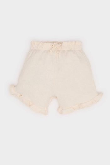Girl's Elastic Waist Waffle Shorts