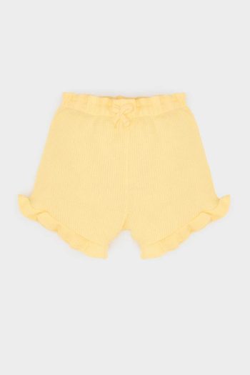 Girl's Elastic Waist Waffle Shorts