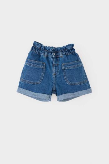 Girl's Baby Paperbag Jean Shorts