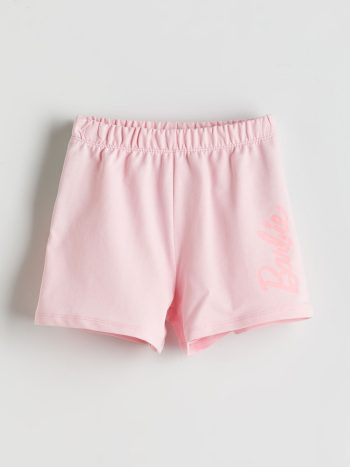 LCW Kids Pink Barbie Printed Girl's Shorts
