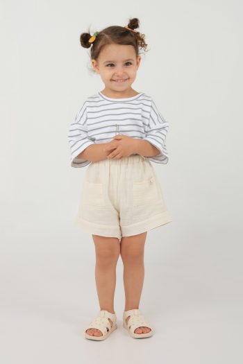 Ruffled Shorts Bone