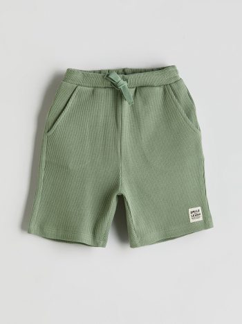 LCW Kids Green Elastic Waist Pocketed Boys' Shorts
