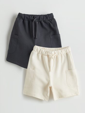 LCW Kids                                                                                       Elastic Waistband Boys' Shorts - Pack of 2