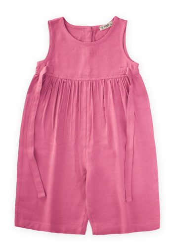 Lace-Up Jumpsuit Without Sleeves for Ages 2-7 in Pink