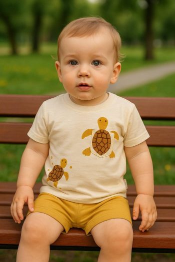Baby Boy Turtle Shorts Set