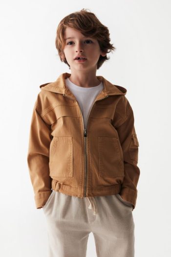 NK Kids NK KIDS 46701 Boys' Camel Hooded Jacket