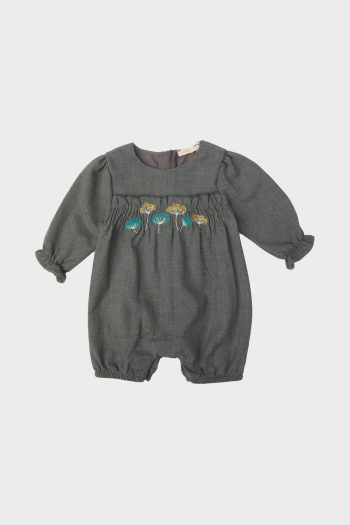 Layette Girl Baby Grey Jumpsuit 23FW0LT7812