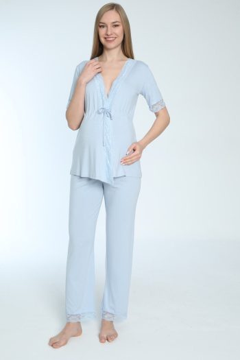 Miss Dünya Lissa Nursing and Maternity Front Opening Pajama Set