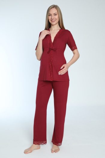 Miss Dünya Lissa Nursing and Maternity Front Opening Pajama Set