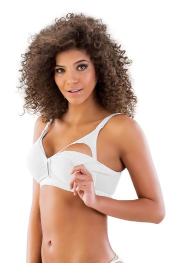 Secret Moda Corset Emay Nursing Bra Set Without Support - White