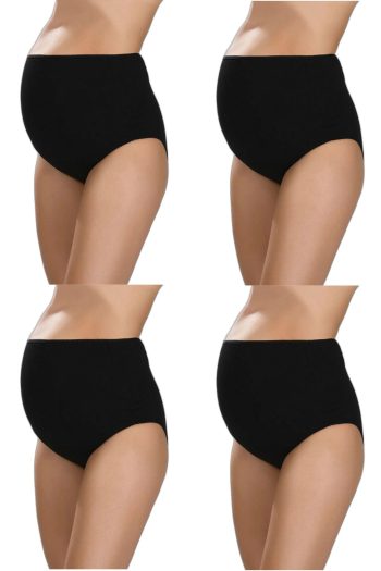Arma Yıldız 100% Cotton Maternity Support Briefs Black Pack of 4