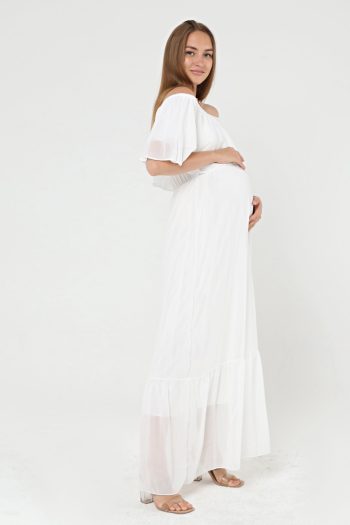ADASTYLE Elegant, Long, Sleeveless Evening Chiffon Dress