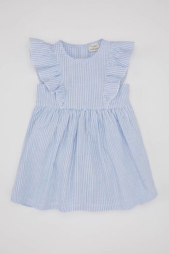 Defacto Girl Baby Patterned Sleeveless Linen Look Dress C0070a524sm