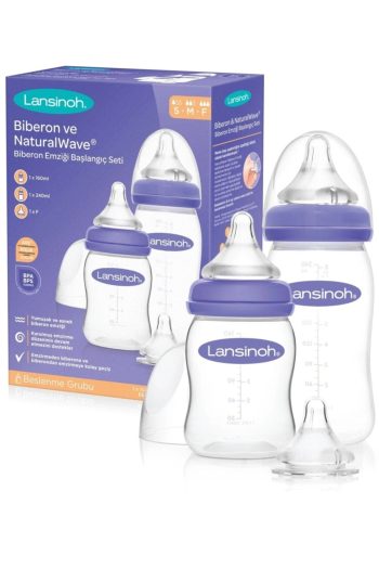 LANSINOH 76330 Bottle and NaturalWave Nipple Starter Set