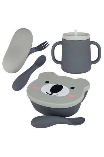 TUM TUM TumTum Silicone Training Cup / Vacuum Baby Bowl / Boxed Baby Spoon and Fork Set Kev Koala
