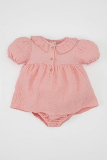 Newborn Baby Girl Muslin Romper