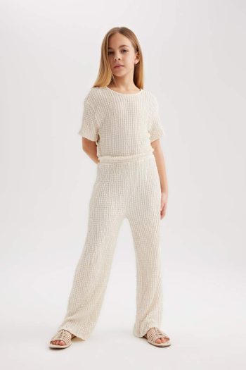 Girls' Short Sleeve Long Jumpsuit