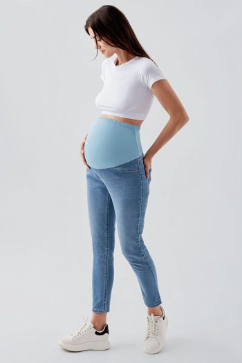 Artış Boyfriend Stretchable Adjustable Waist Maternity Jeans