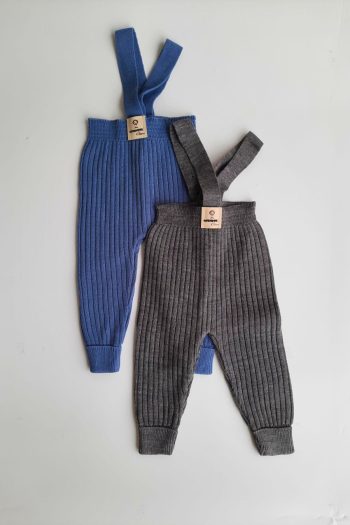 Minytrendy 2-Piece Set Unisex 4-Season Adjustable Cross Strap Flexible Knit Baby Leggings Newborn Bodysuit