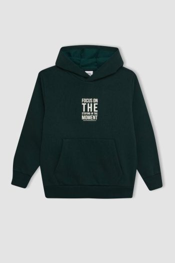 Boys' Printed Thick School Hoodie Sweatshirt