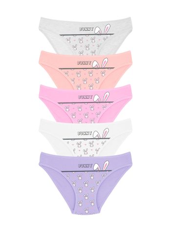 DomiKids Mixed Assortment Cotton Panties for Girls 5-Pack