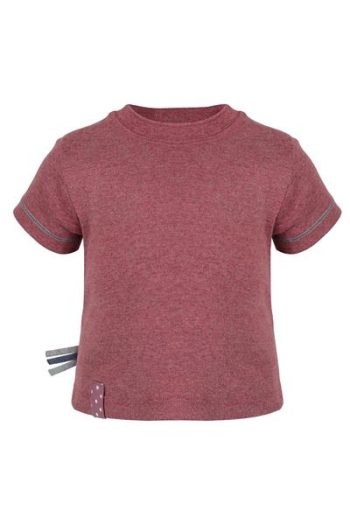 OrganicEra Organic Short Sleeve T-Shirt, Bordeaux Melange
