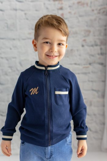 Men's Baby Ribbed Zipper Jacket