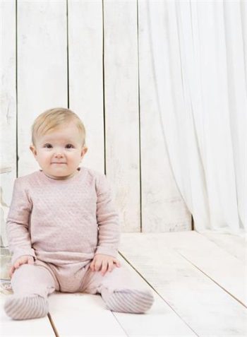 OrganicEra Organic Baby Bodysuit, Rose Melange
