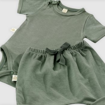 Elation Gourd Shorts and Bodysuit Set - 2 Pieces