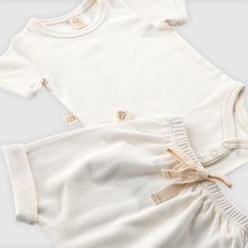 Elation Milk Shorts and Bodysuit Set - 2 Pieces