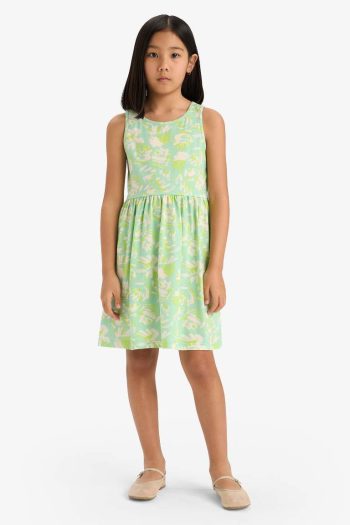 Girls' Patterned Sleeveless Dress