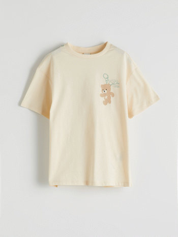 LCW Kids Girl's T-Shirt with Bicycle Neck